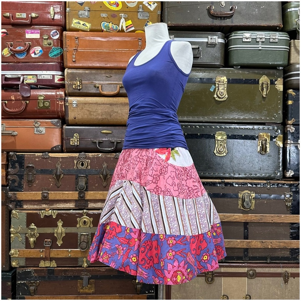 2005 Anthro Patchwork Boho Skirt By Aquarius - image 1